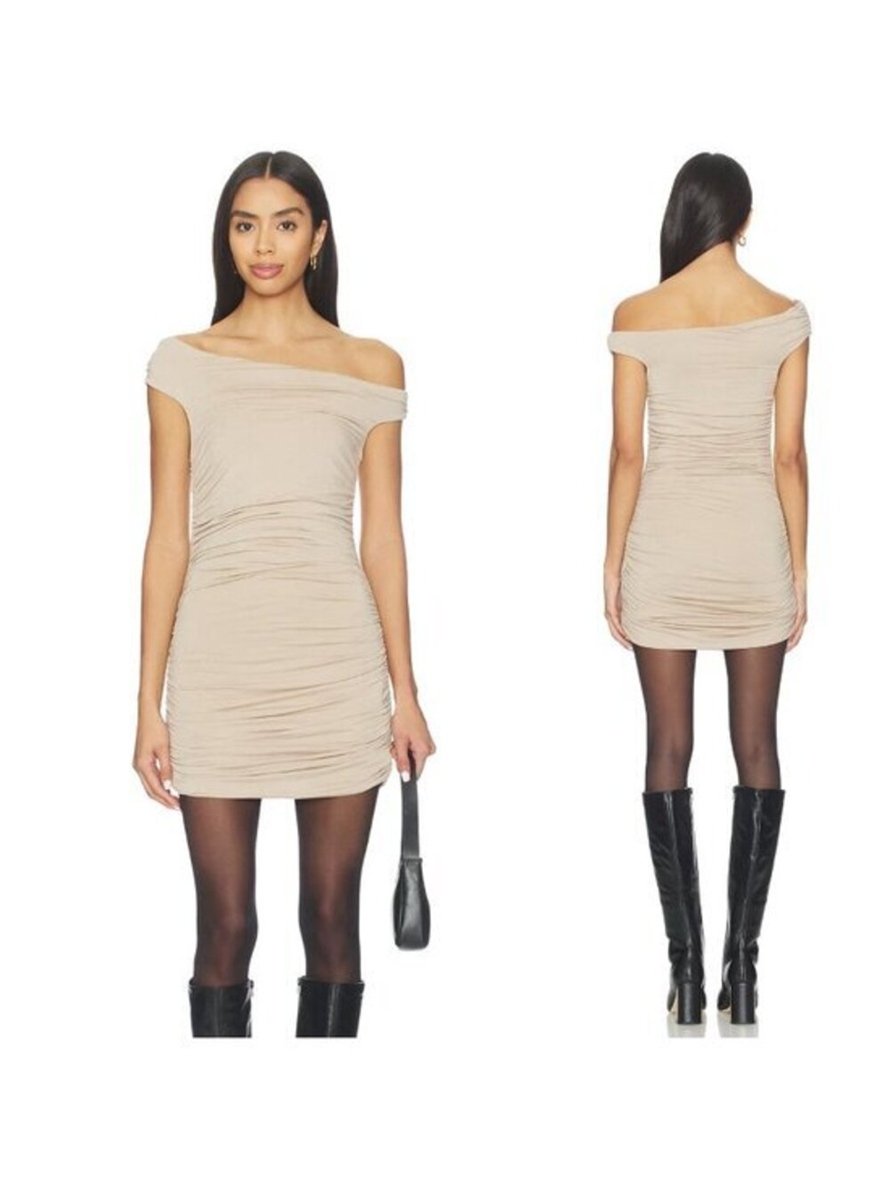 Lovers and Friends Rhea Mini Dress in Light Tan